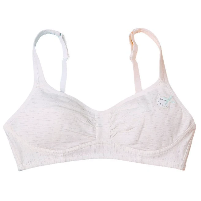 Seamless Everyday Cotton Bras for Teen Girls Breathable Sports Vest Underwear Knitted Lingerie Bra