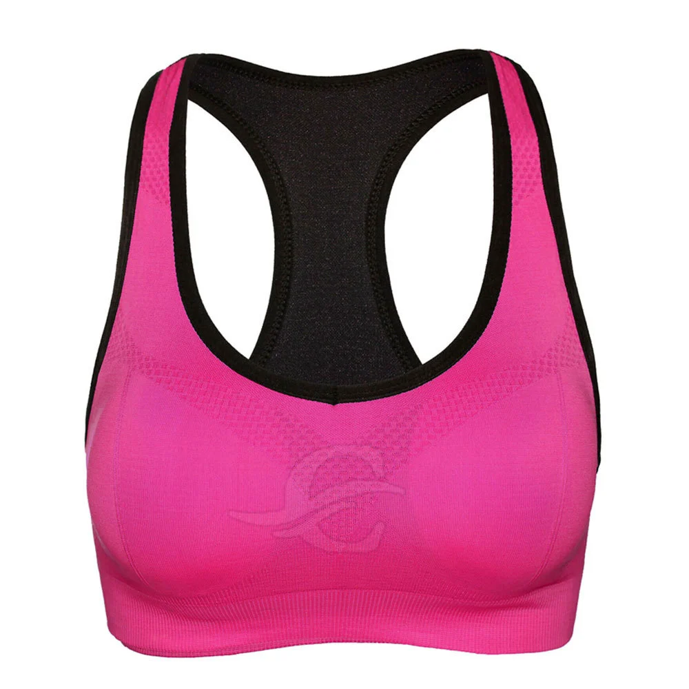 High Support Women's Sports Bra with Spandex/Polyester Material and Removable Pads for Comfort During Exercise Sports Breathable