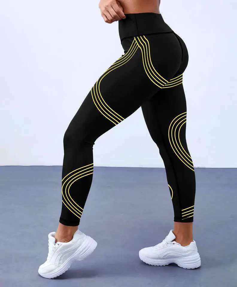 Factory Wholesale Women High Waisted Yoga Leggings Four Way Stretch Quick Dry Breathable Ankle Length Fitness Custom OEM ODM