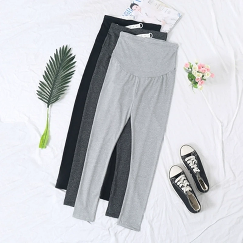 M L XL 2XL 3XL Wholesale High Waist Adjustable Breathable Ankle-Length Polyester/Cotton Maternity Pregnancy Women Leggings Pants