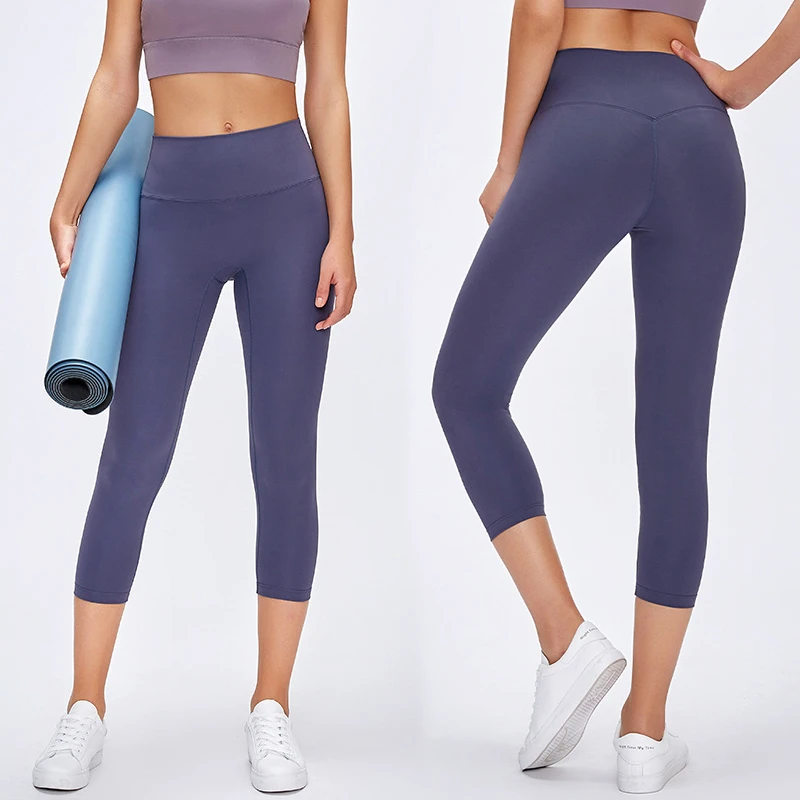DTL-S2047 Hairy Yoga Pants for Women with High Waist Lifting Hips and Quick-drying Elastic Running Exercise Trousers