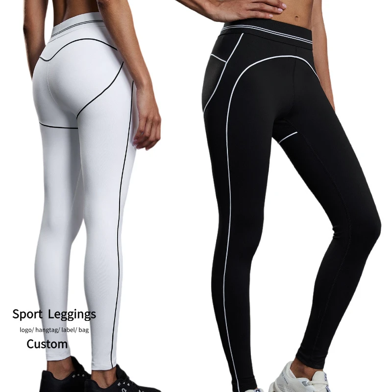 Fashion Color-Block Yoga Cropped Leggings Stretch-Fit Running Fitness Pants Tummy-Control & Butt-Lifting Yoga Pants for Women