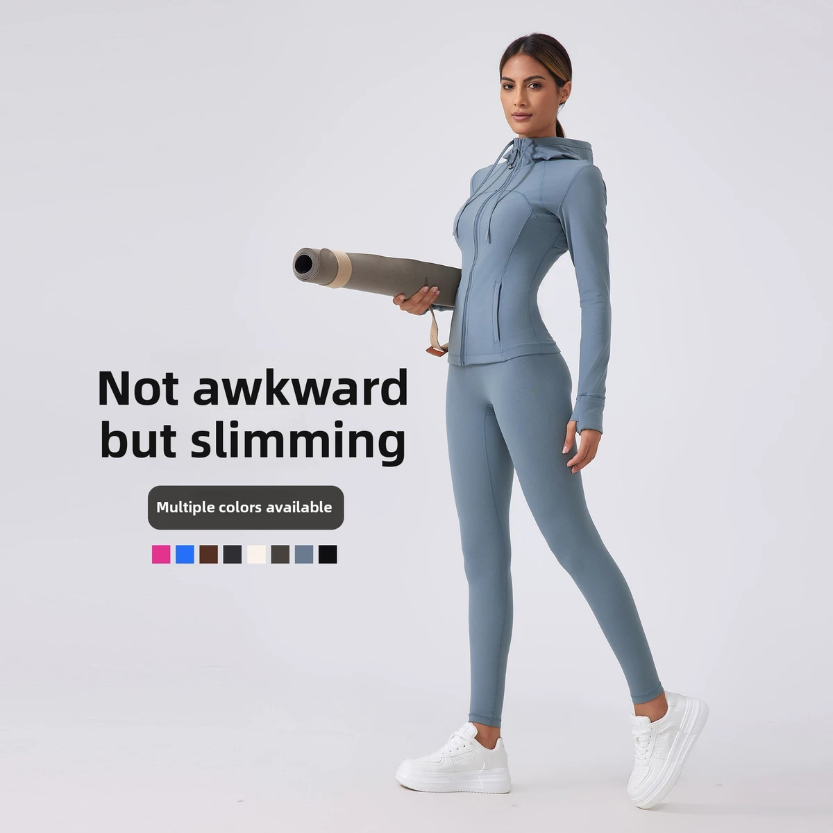 High-Waisted Tummy Control Yoga Pants Elastic Butt-Lifting Fitness Running Training Leggings Slimming Sports Long Pants DAW191