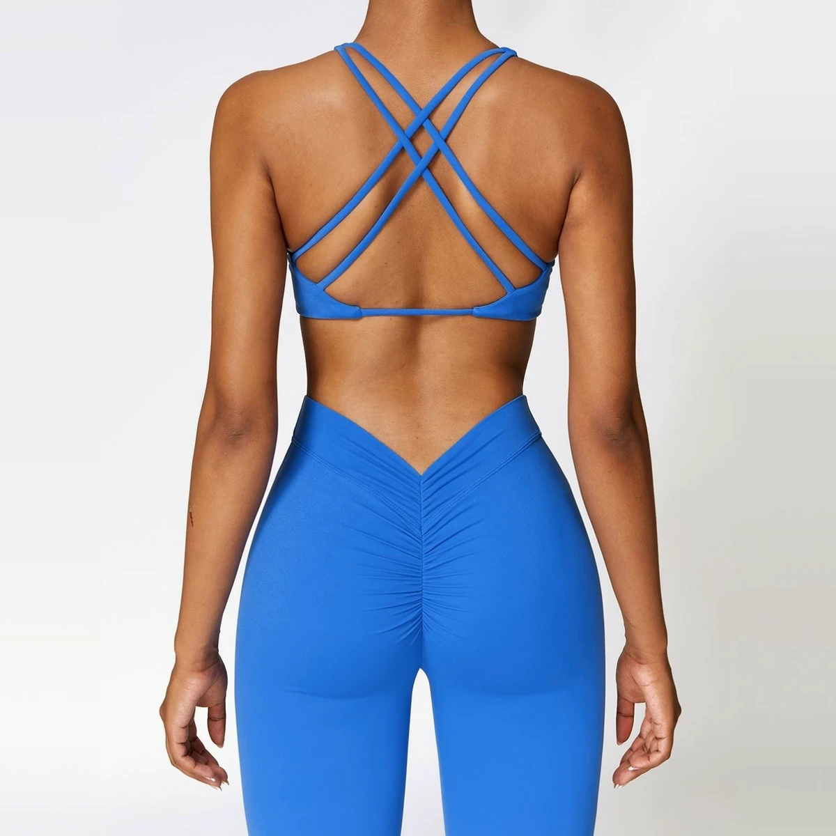 Stylish Lightweight Workout Top for Women Backless Yoga Sports Bra Print Reversible Eco-Friendly Four-Way Stretch Breathable