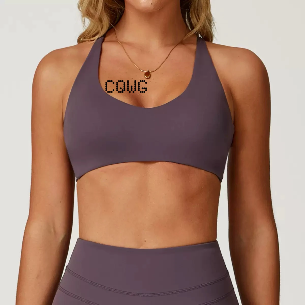 European American Style Brushed Breathable High Support Tight-Fitting Beautiful Back Yoga Bra Women's Running Fitness Sports