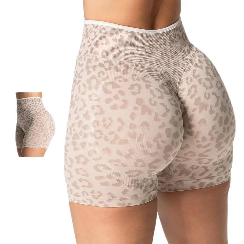 JY Yoga Shorts Quick-Dry Seamless High-Stretch Contrast-Color High-Waist Butt-Lifting Tight-Fitting Outerwear Athletic Shorts