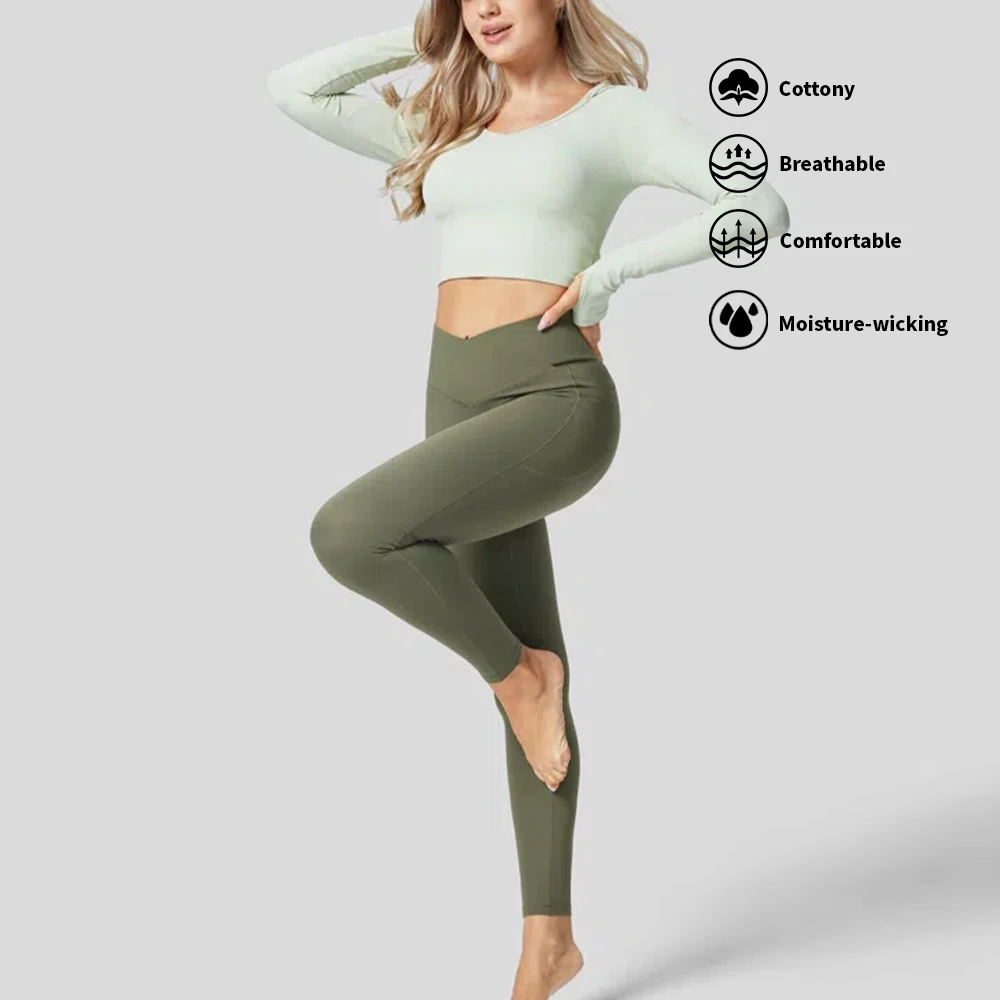 Customized Women's Yoga Fitness Pants High Hip-lifting Tight-fitting Spandex/Nylon Breathable Quick-drying Four-way Stretch