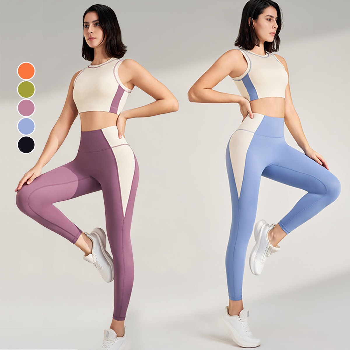 Women Yoga Set Quick Drying Sleeveless Sports Bra Breathable Hip Lifting Leggings Women Gym Sets