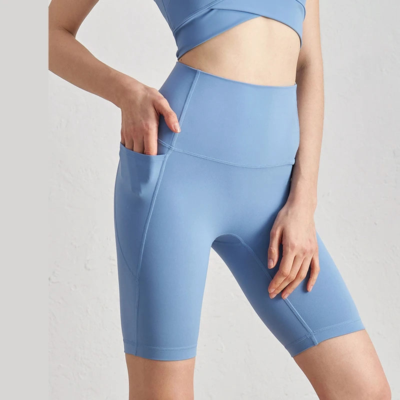 Women's Custom High Waist Biker Shorts Tummy Control Solid Pattern Workout Yoga Gym Running Spandex/Nylon Quick Dry Breathable
