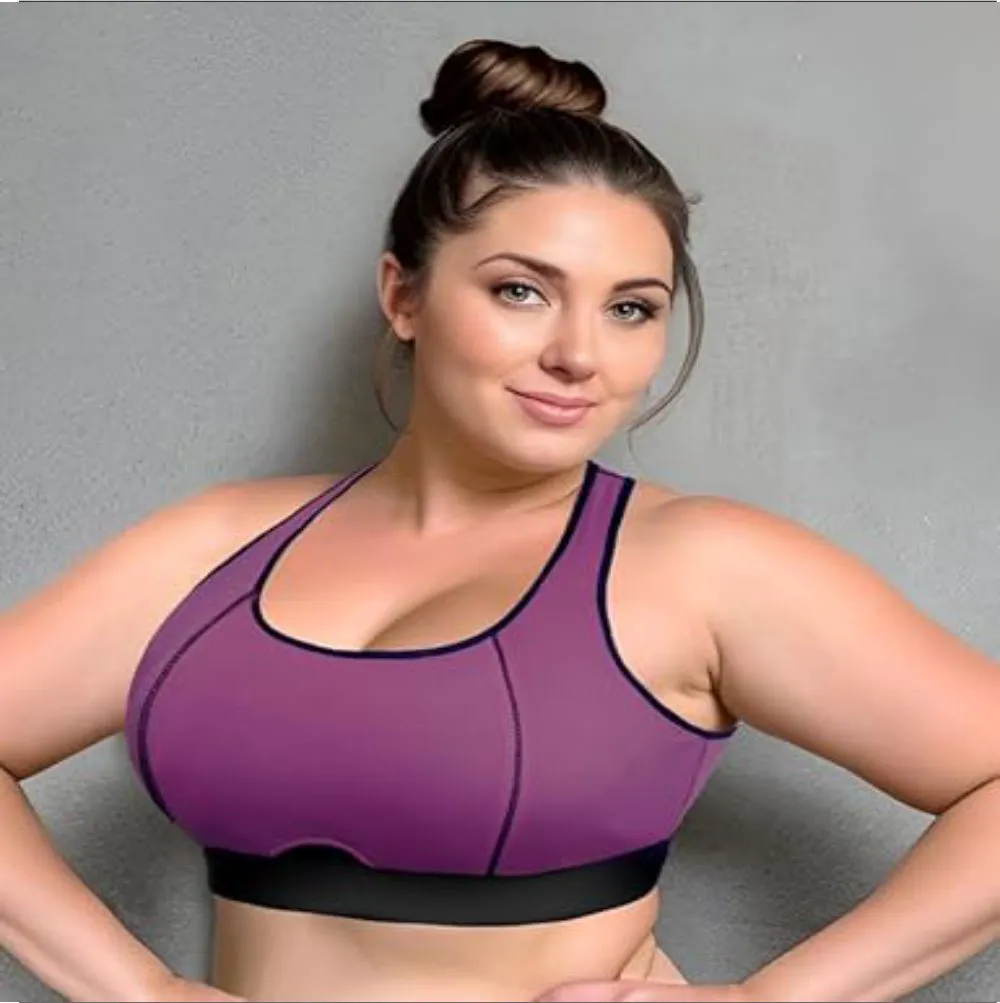 New Arrival Trending High Support Breathable Sports Bra Bounce Racer Back Support Front Customizable Workout Yoga Gear Plus Size