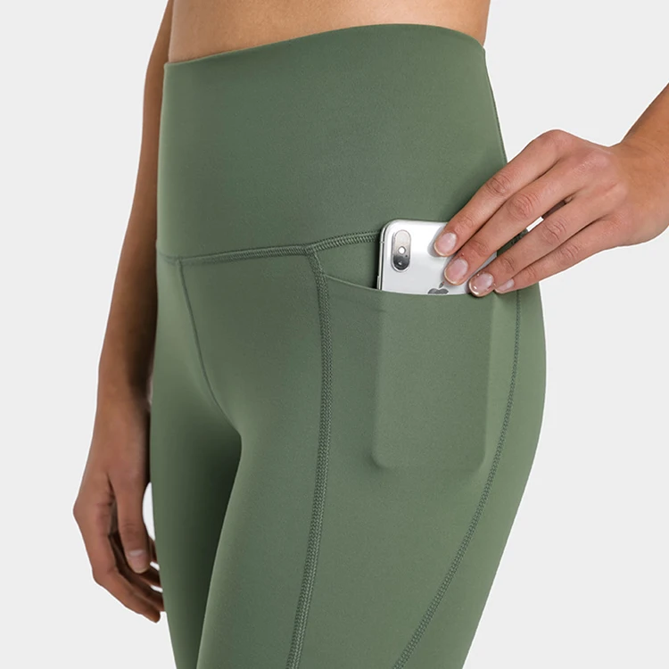 Wholesale Women High Waisted Workout Leggings High Quality Tummy Control Yoga Leggings With Pockets