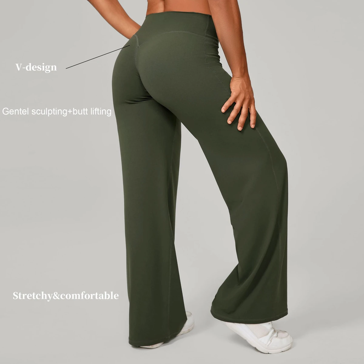 Custom High Waist Quick Drying Hip Lifting Yoga Pants Outdoor Gym Women Flare Leggings Nylon Spandex Workout Sports Fitness Leg