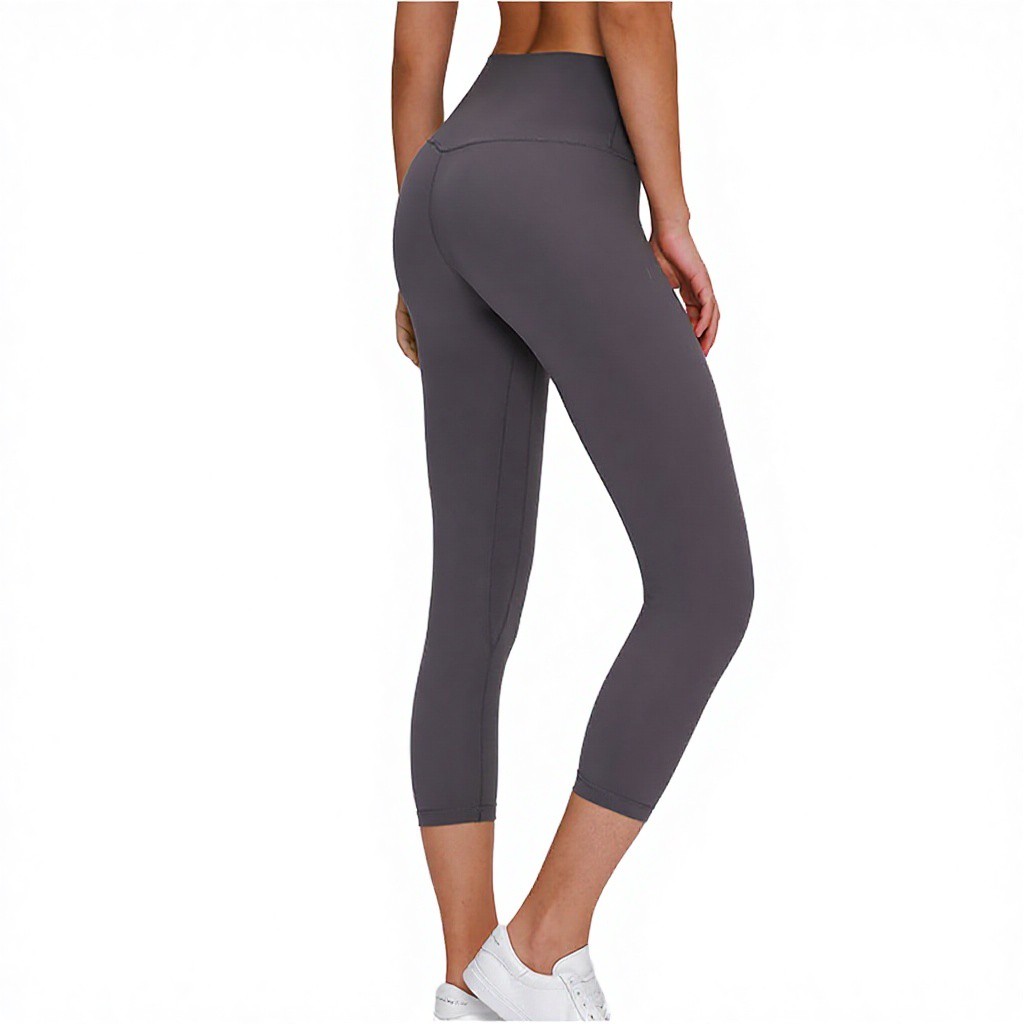 Wholesale Women's Sports High Waist Running Yoga 25-Inch Four-Way Stretch Spandex/Nylon Leggings ET004