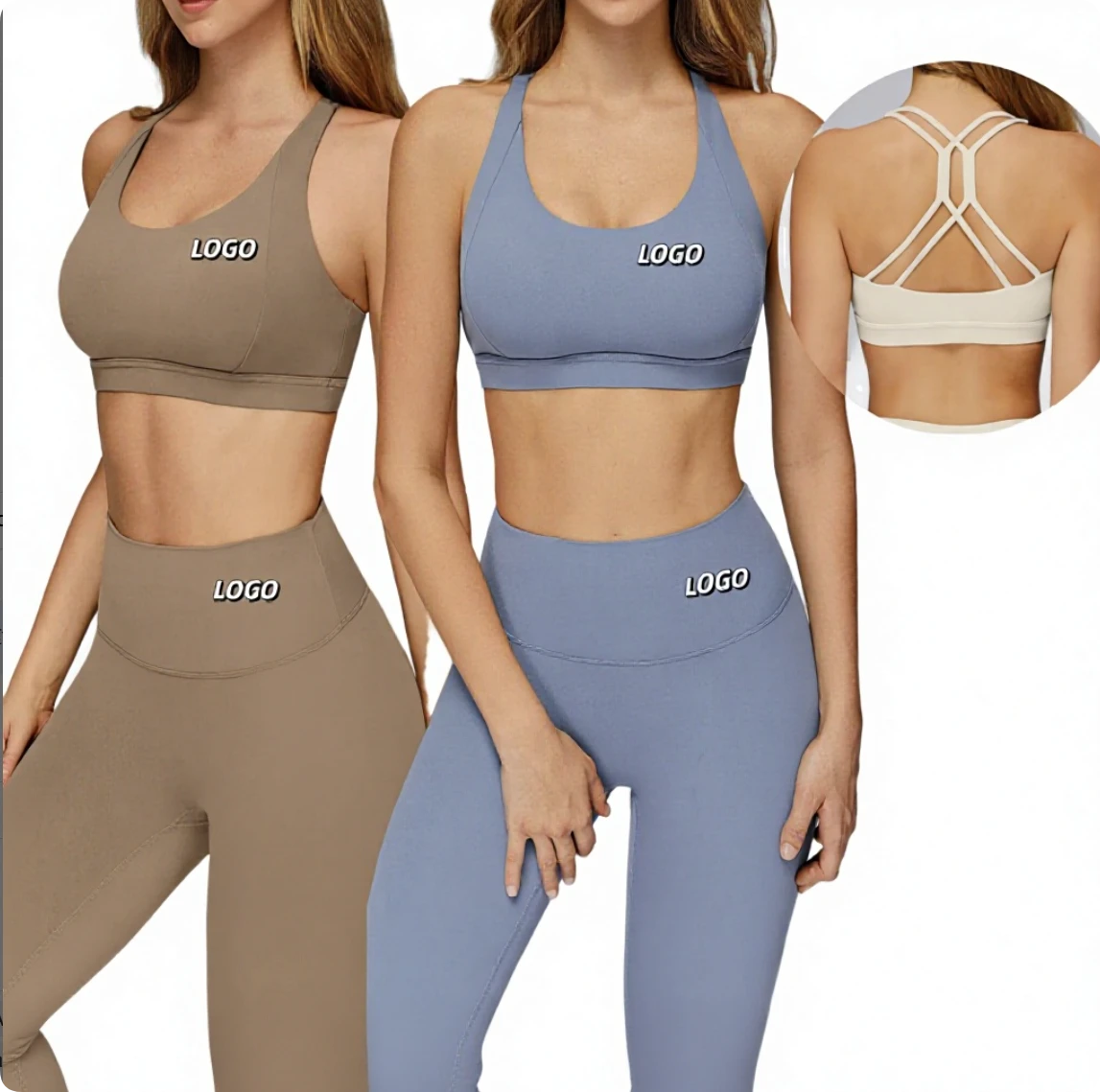 Plus Size High Support Reversible Longline Padded Lightweight Breathable Sports Bra Crisscross Straps Mesh Back Yoga Gym