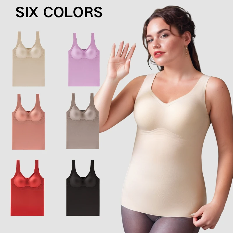 High Quality Comfort Plus Size Wireless Vest Bra Custom Extra-large Stretchy Tank Top Bra High Elasticity Push-up Seamless Vest