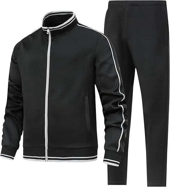 Men's Customized Lightweight Casual Tracksuits 2-Piece Set Polyester/Spandex Fabric 2-in-1 Design Elastic Waist