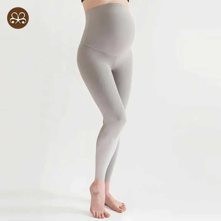 Wholesale Custom High Waist Women Maternity Pregnant Yoga Pants With Back Curve Waist