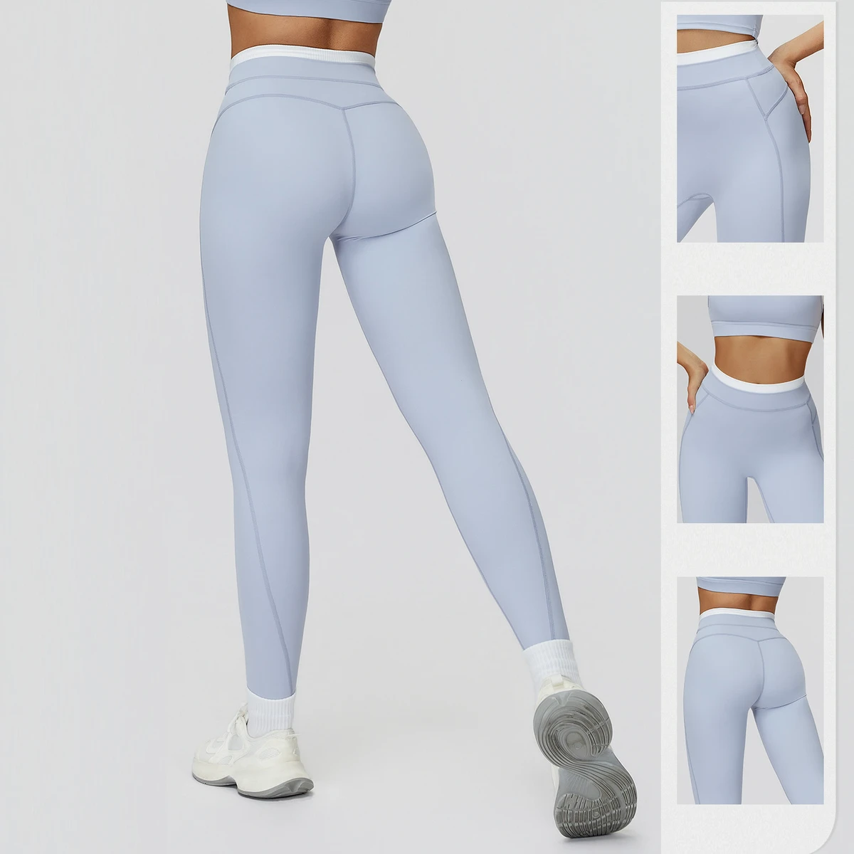 Women's Yoga Leggings High-waisted Color-blocked Tight-fitting Leggings For Women Suitable For Sports Running Fitness
