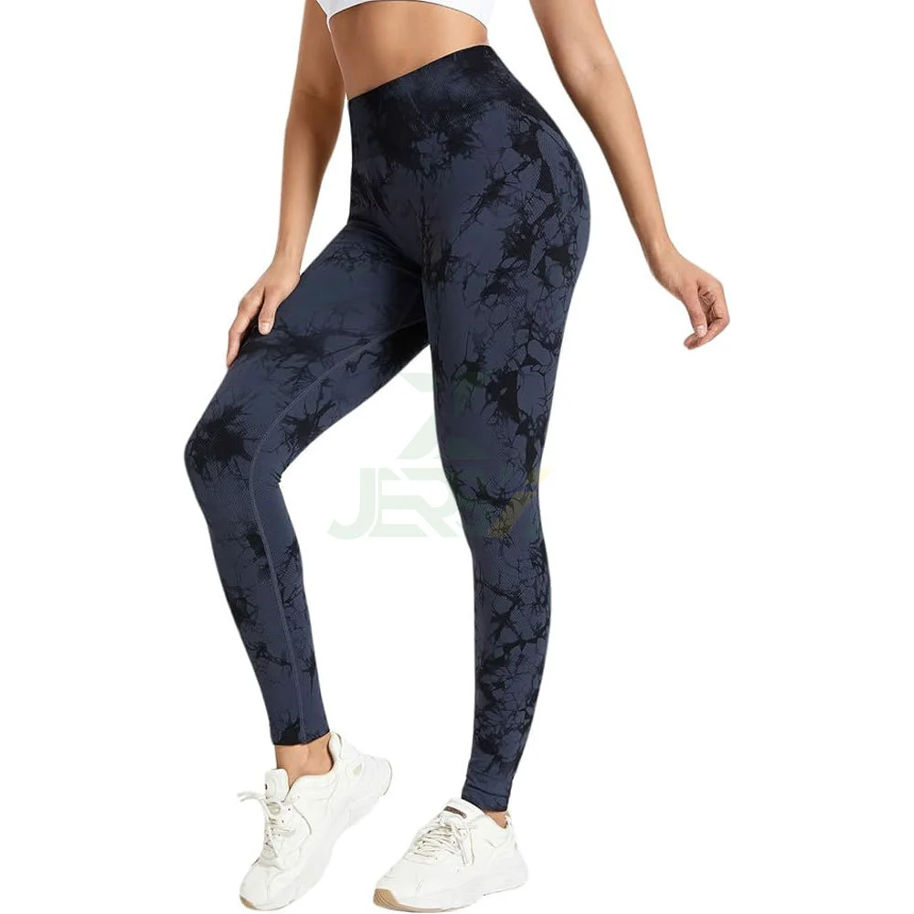 Tie Dye Print High Waist Seamless Full Length Leggings Women Plus Size Tummy Control Compression Lightweight Quick Dry