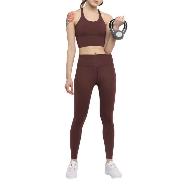 women fitness set high waist shaping leggings ladies workout outfit two piece gym set women active set