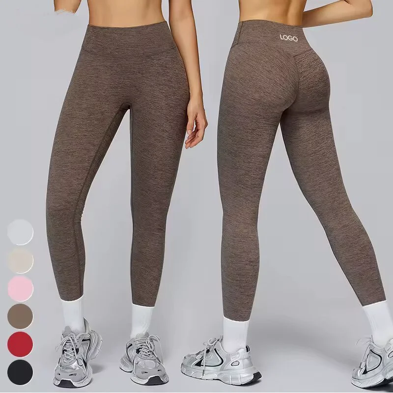 2026 Front Seamless Breathable Quick Dry Tummy Control Tight Fitness Sports Leggings Elastic High Waist Yoga Leggings for Women