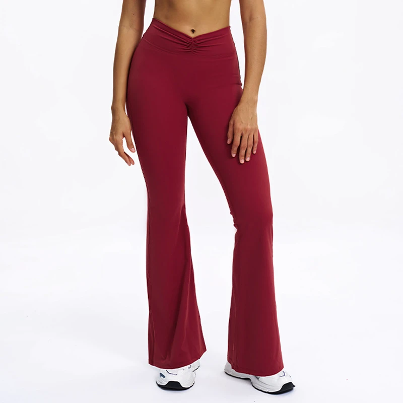 Women's High-Waisted Flared Yoga Pants Brushed Skinny Workout Leggings XL Size Breathable and Stretchy for Running & Fitness
