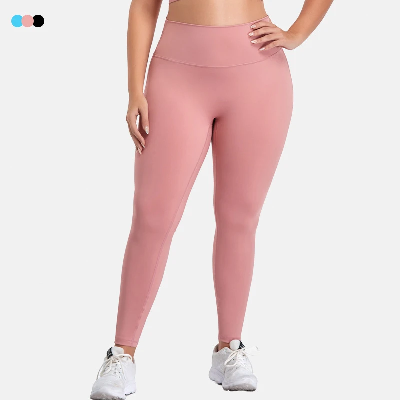 Women's High Waist Tummy Control Yoga Pants-XS XL Three-Line Hip Lift Elastic Sports Leggings Solid Nylon/Spandex Running