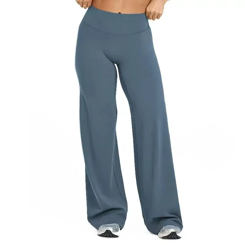 Women MUjer Extended Flare Straight Leg Pants Workout Tummy Control Wide Leg Pants Butt Lifting Yoga Leggings