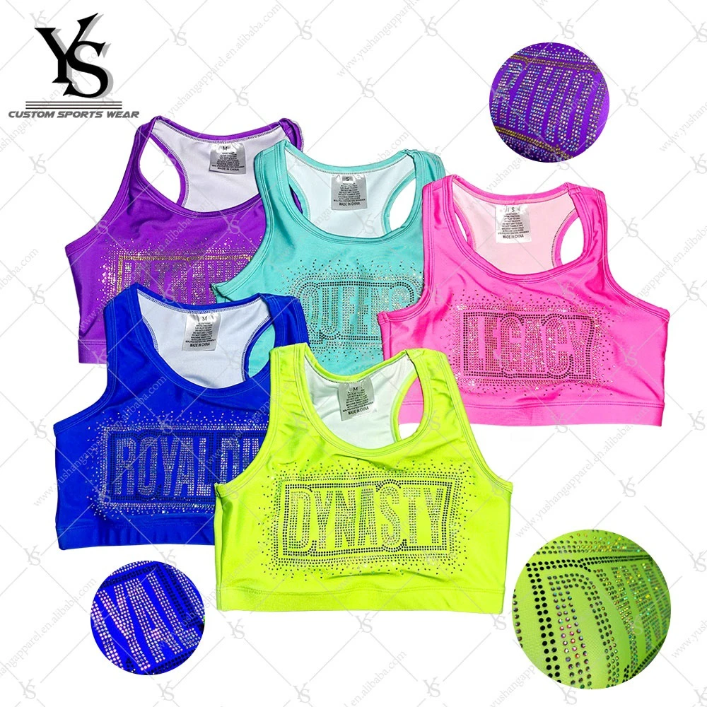 Cheerleading Bra and Shorts Cheer Practice Wear Sports Practice Sets Free Design Your Own Outfit