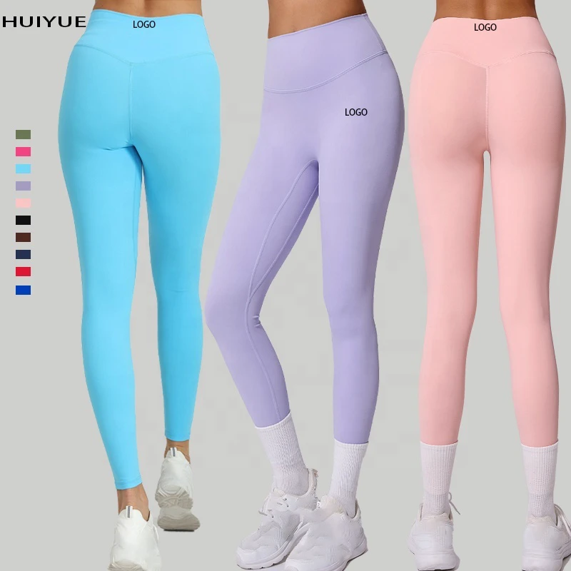 Women's European American Style Running Yoga Pants-Quick-Dry Four-Way Stretch High-Waisted Elastic Waist Color Blocking