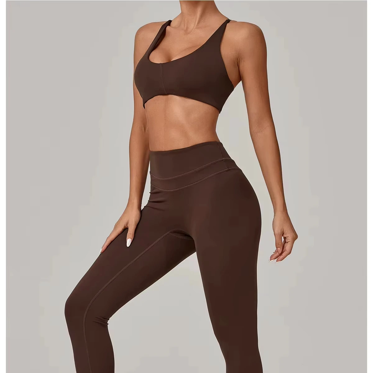 New Custom High Quality Lightweight Eco-Friendly Workout Backless Yoga Solid Color Fitness Sports Comfortable Gym Bra High