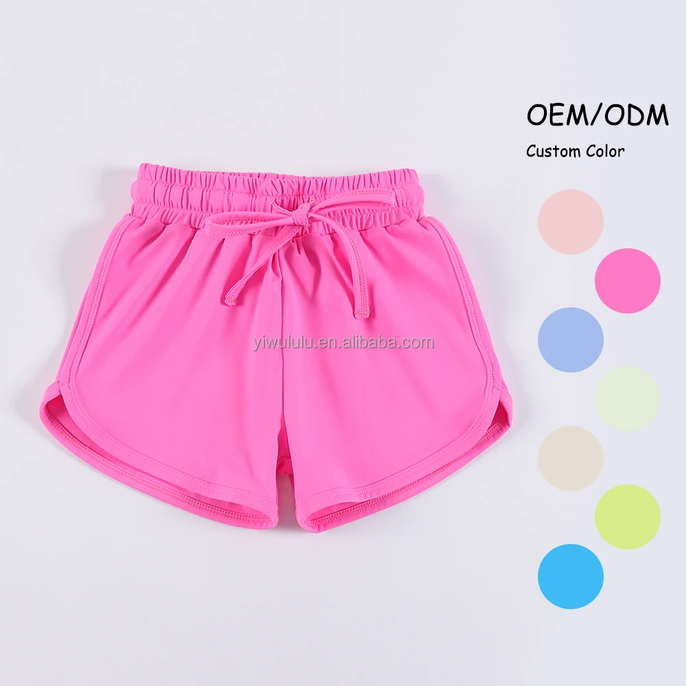 Custom High Waist Gym Workout Shorts for Baby Girls Loose Yoga Biker Sports Shorts