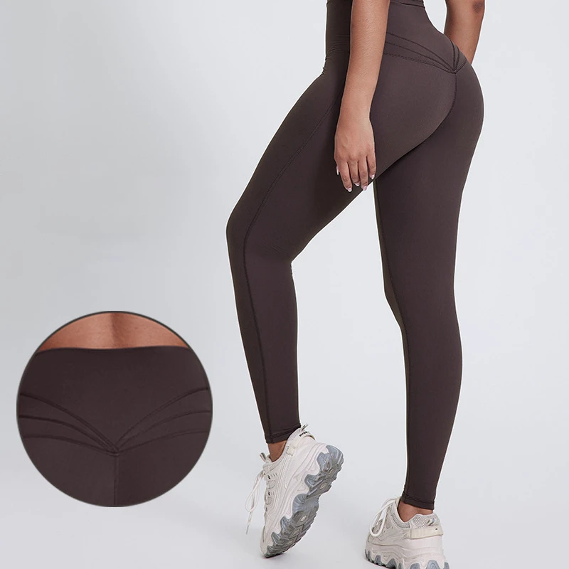 Custom No Front Seam Butt Lift Soft Gym High Leggings Push up Yoga Leggings for Women