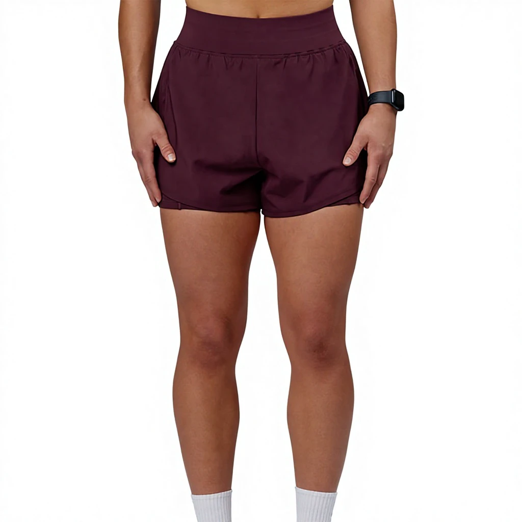 Women Gym Fitness Yoga Shorts High Waist Elastic Waist Seamless Breathable Activewear Solid Custom Logo Design Print