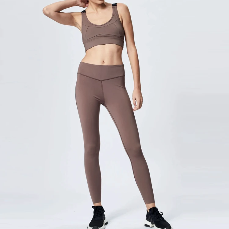 Good Quality Gym Fitness Sportswear Outfit Sets 2 Pieces Quick Dry Padded Breathable High Waist Yoga Set for Women