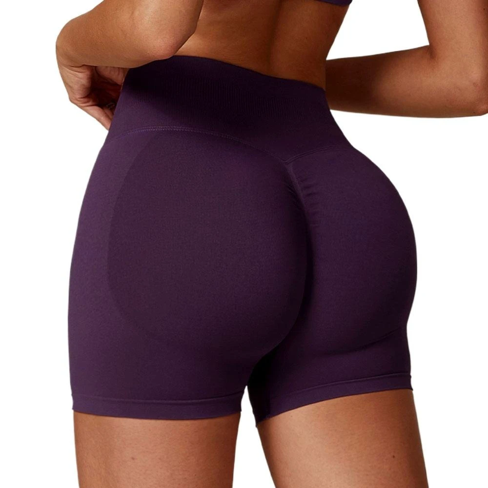 Seamless High Waist Yoga Shorts Women Tight Lift Hip Sports Running Quick Dry Fitness Pants