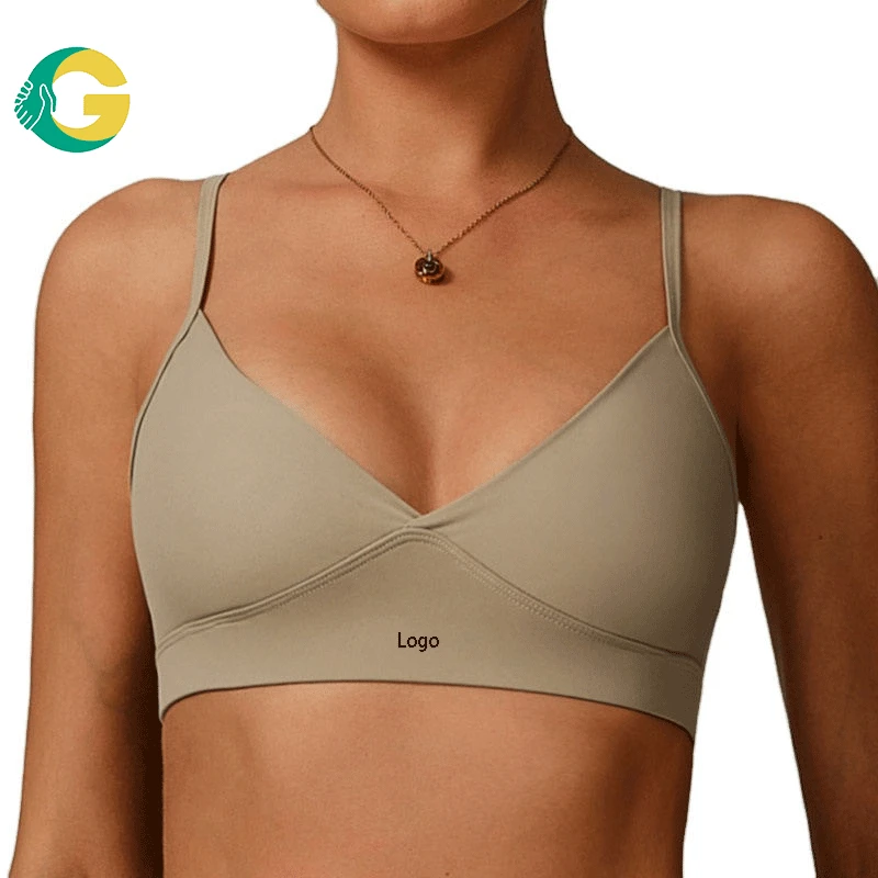GC Buttery Soft High Support Sports Bra Adjustable Straps Shockproof Yoga Top Breathable Gym Fitness Bra for Women Custom Logo