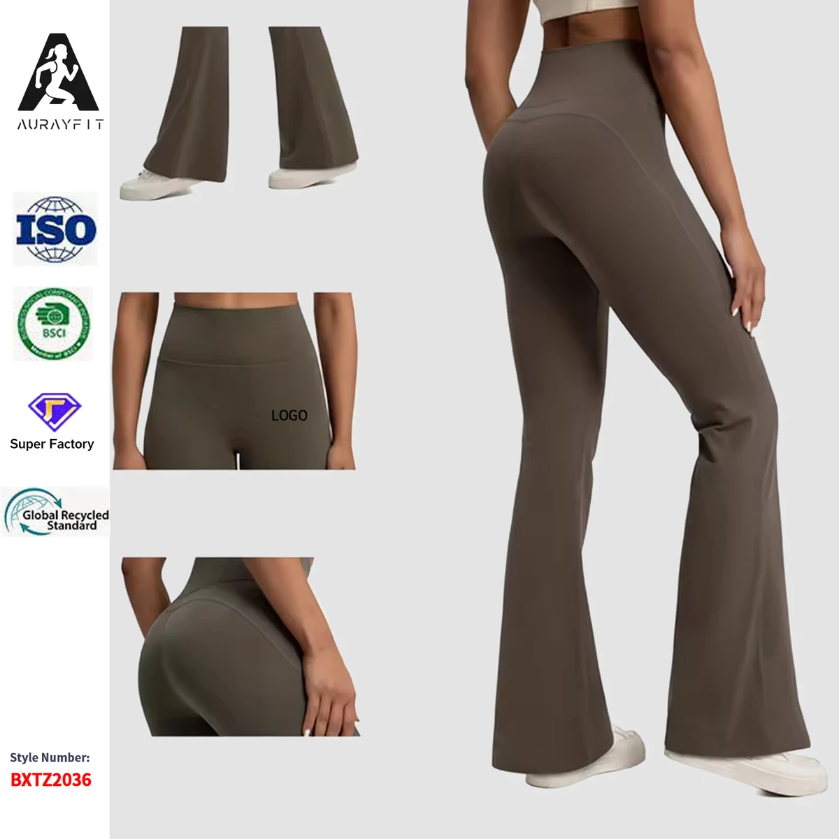 High-end Yoga Leggings High Waist Wide Leg Slim Breathable Tummy Control for Color Blocking Full Length Gym Casual Sports