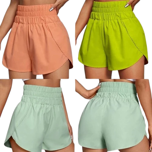 Women's Pocket Yoga Shorts Quick Dry High Waist Running Fitness Shorts Summer Outdoor Leisure Fitness Leggings