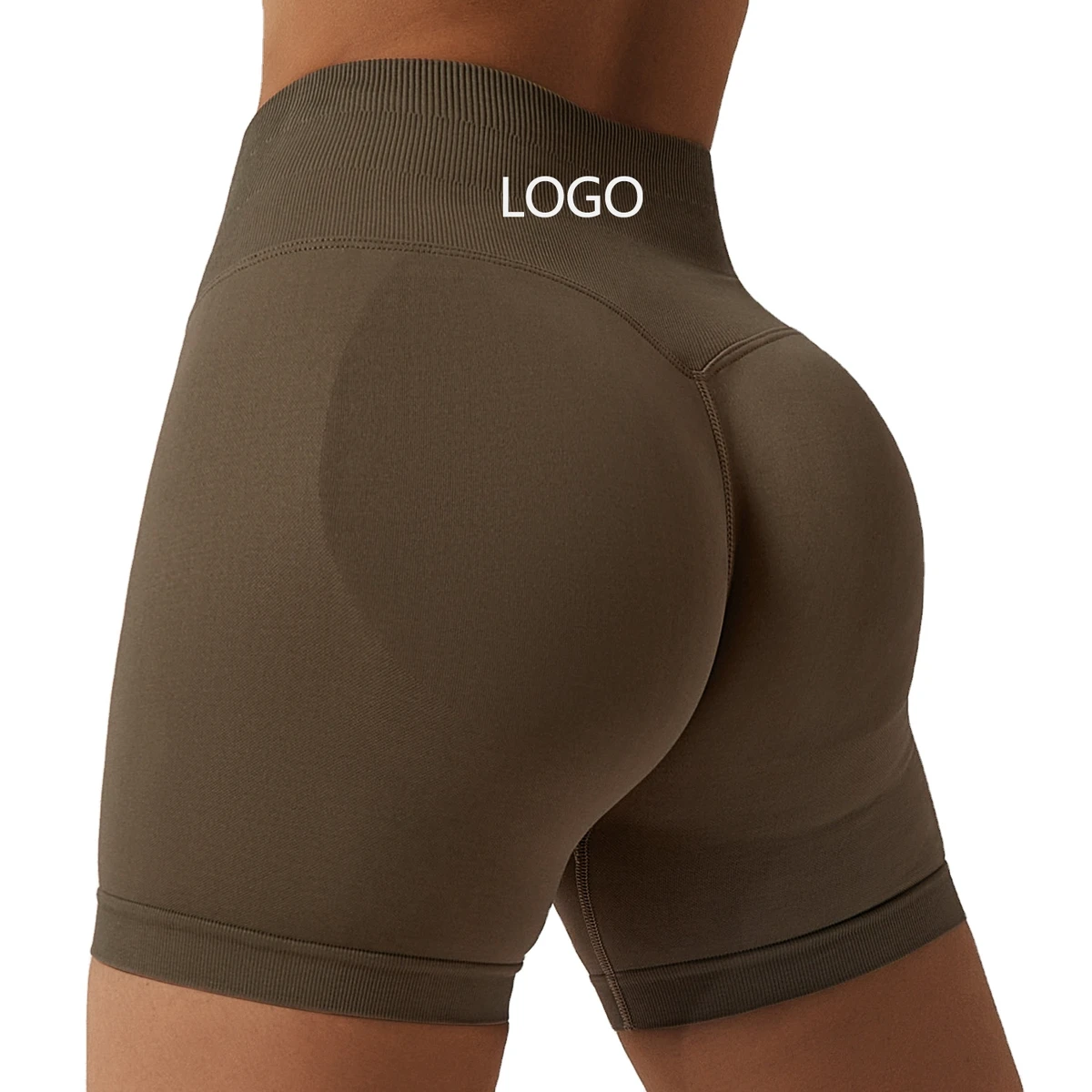Custom Seamless Gym Shorts Women Quick Drying Soft High Waist Butt Lift Yoga Pants Custom Tight Fitting Sports Shorts