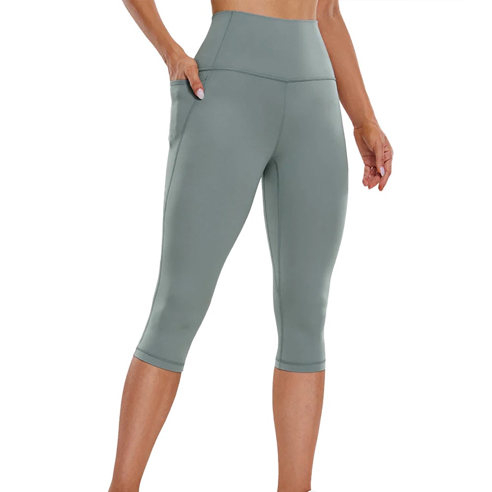 Low MOQ High Quality Breathable Mid Waist Simple Knitted Women Leggings Fitness Wear Pakistan Made Women Leggings OEM