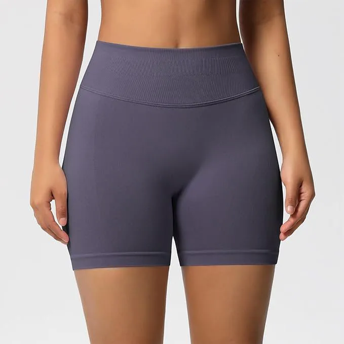 Wholesale Women's Yoga Sets Sportswear Workout High Waist Yoga Fitness 4 Way Stretchable Butt Lifting Breathable Sports Shorts