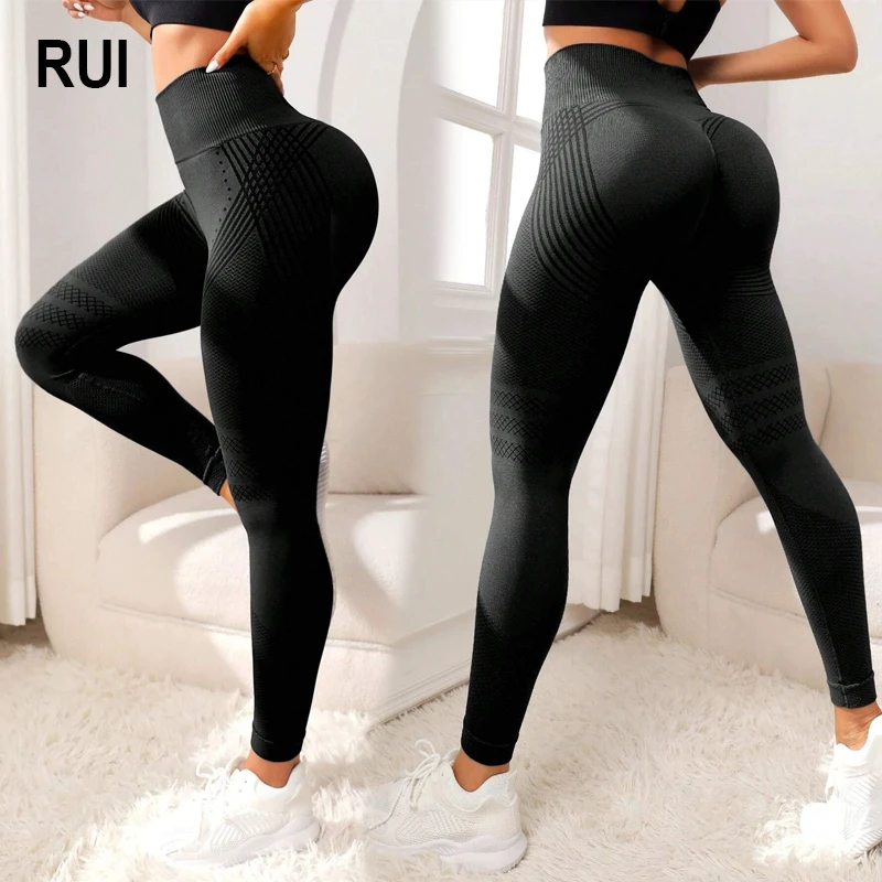RUIQUWIN Women's High Quality Solid Yoga Pants High Waist Drawstring Four-Way Stretch Elastic Ankle-Length Quick Dry Running