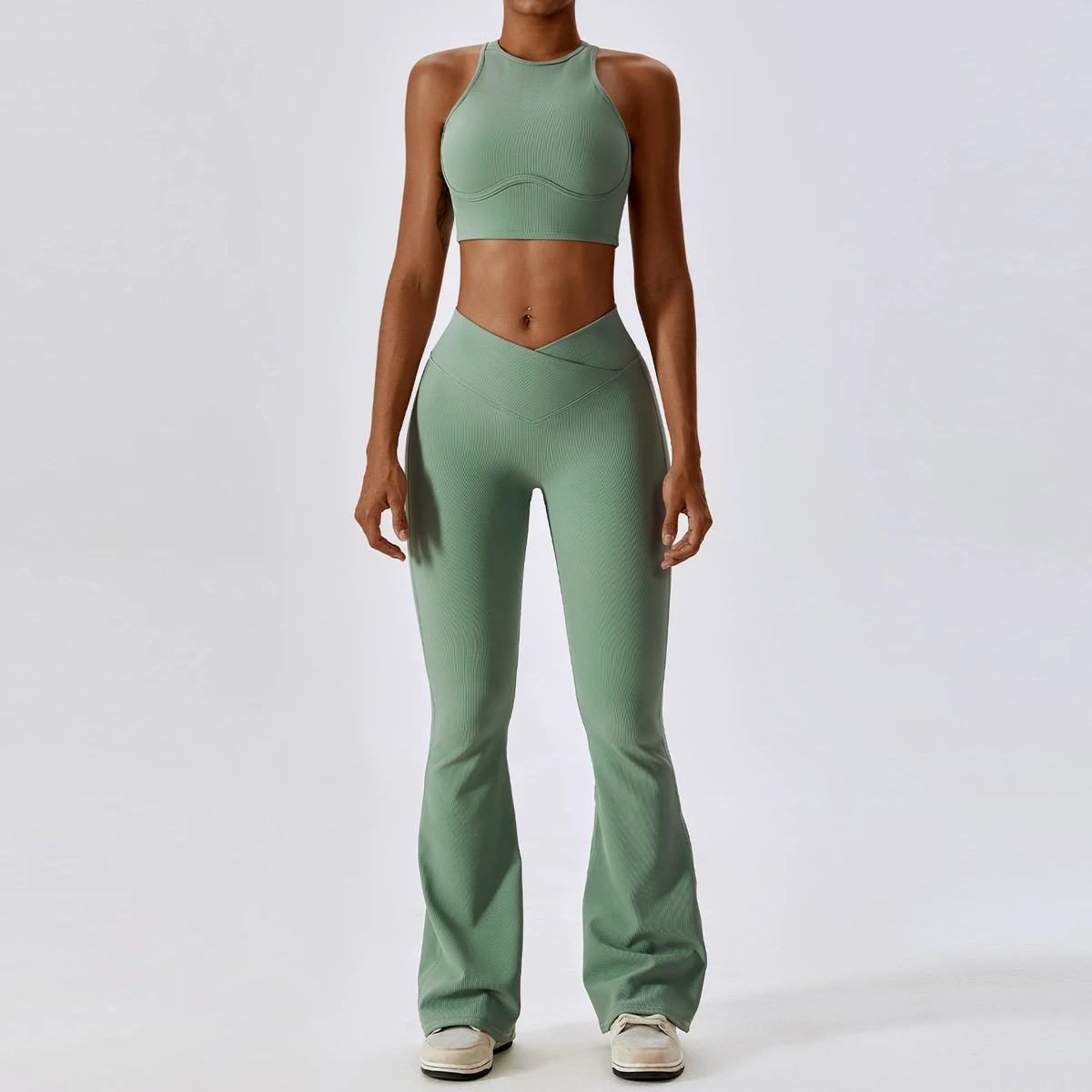 YanRuo High Waist for Sets Tummy Control Beautiful Back Quick-drying and Tight-fitting Long Pants for Fitness and Sportswear