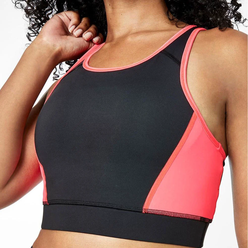New Design Light Weight Breathable Waterproof Quick Dry Fitness Wear Women Sports Bra with Front Logo