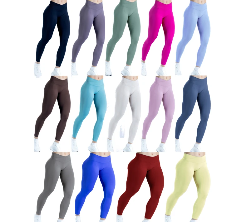 Nude Brown High Waisted Yoga Leggings, Tummy Control Naked Feel Workout Pants