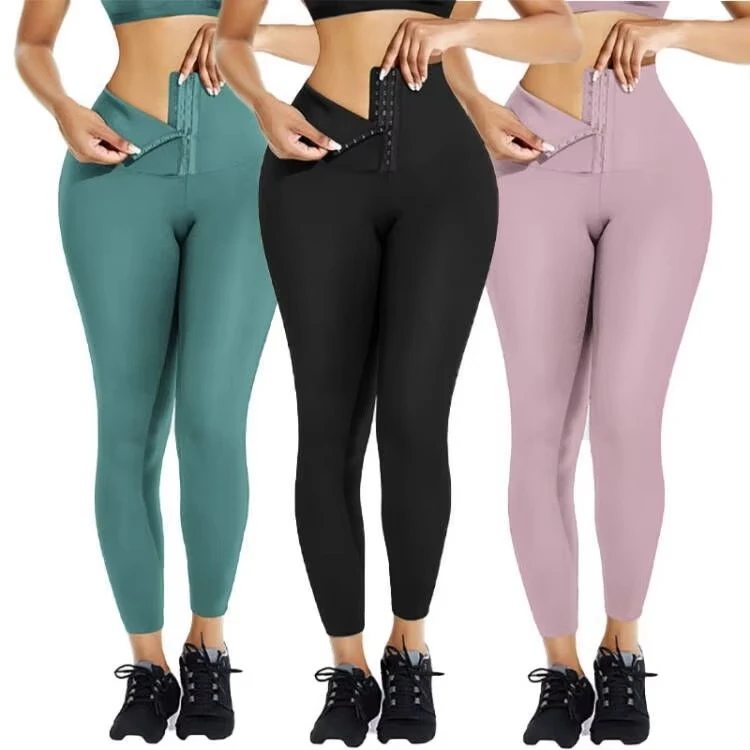 Factory Custom Logo Print High Waisted Tummy Control Knitted Yoga Leggings Plus Size Sports Fitness Leggings for Women