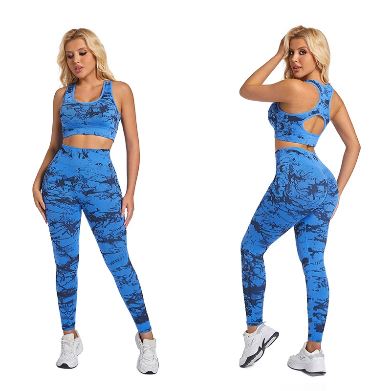 Women's Solid Yoga Suit 2 Piece Set Seamless Breathable Eco-Friendly Spandex/Nylon Sports Bra Long Pants Underwear High Quality