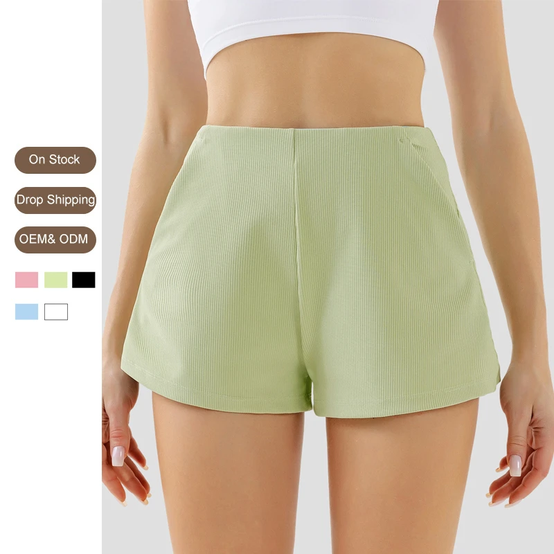 Activity Wear Sports Running Casual High Waist Pocket Gym Fitness Loose Comfortable Quick Dry Eco-Friendly Yoga Shorts for Girls