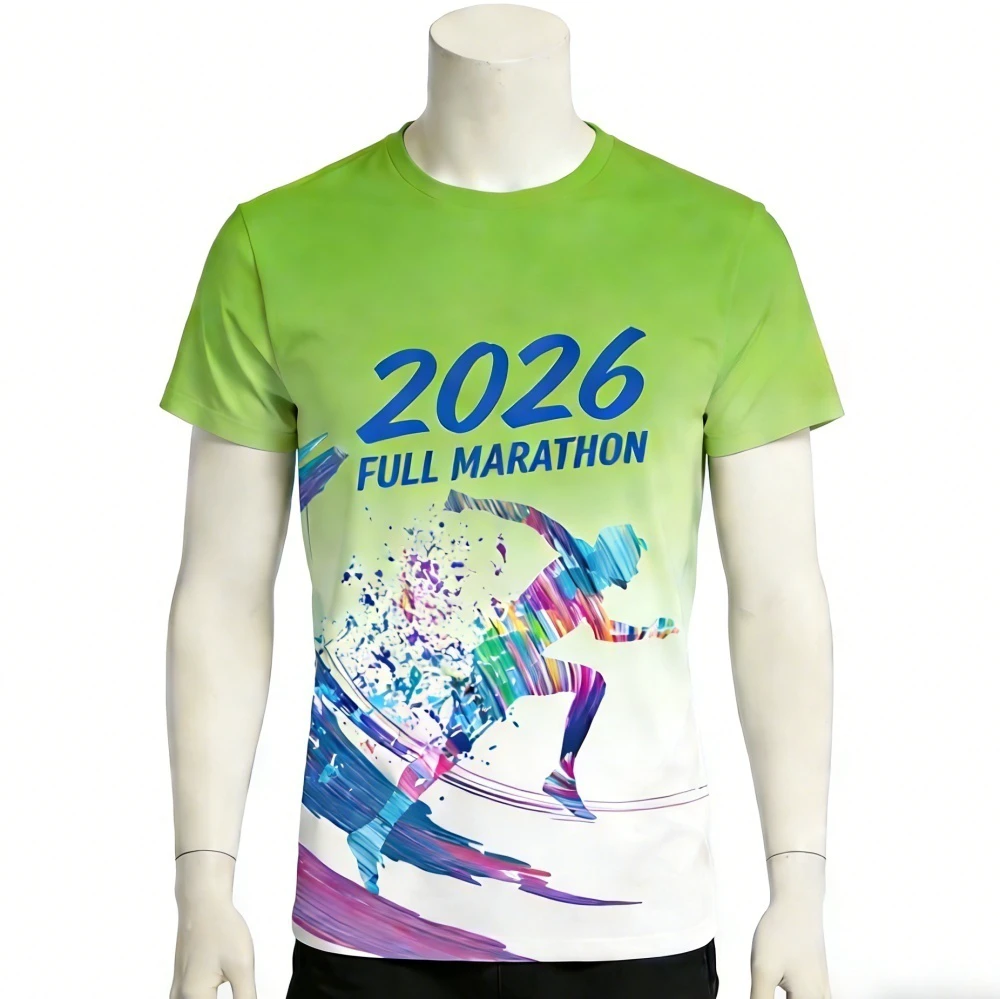 Whole Quick Dry T-shirt Custom logo Polyester Men Sublimation 3d Full Over Printing Running Marathon Gym Fit Tshirt